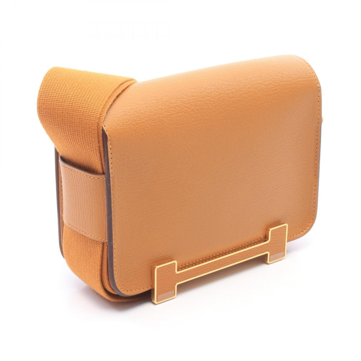 HERMES Geta Sesame Shoulder Bag Brown Chevre Other Chevre 2104102539012