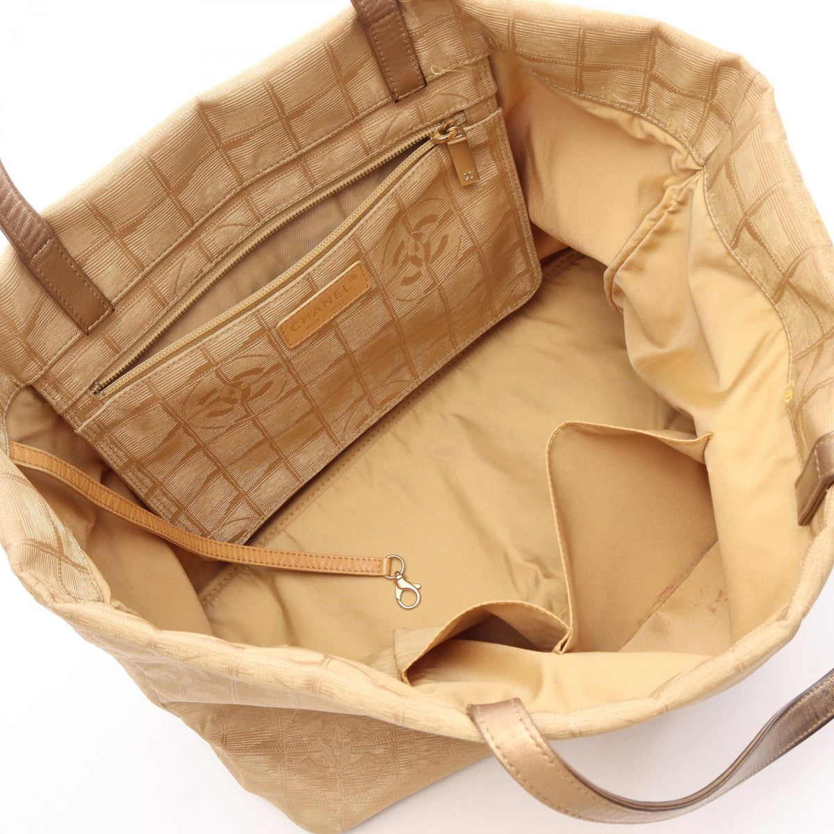 CHANEL Gold New Travel Line Large leather Nylon canvas 2101220136789