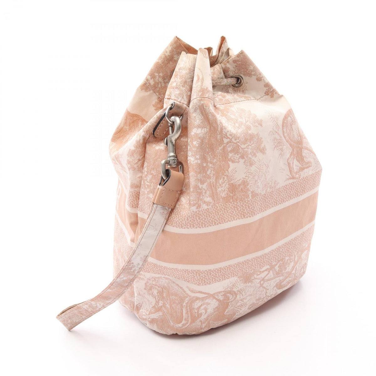 Dior Toile de Jouy Dross Tring Pouch Pink/White Nylon�leather 2101220138349
