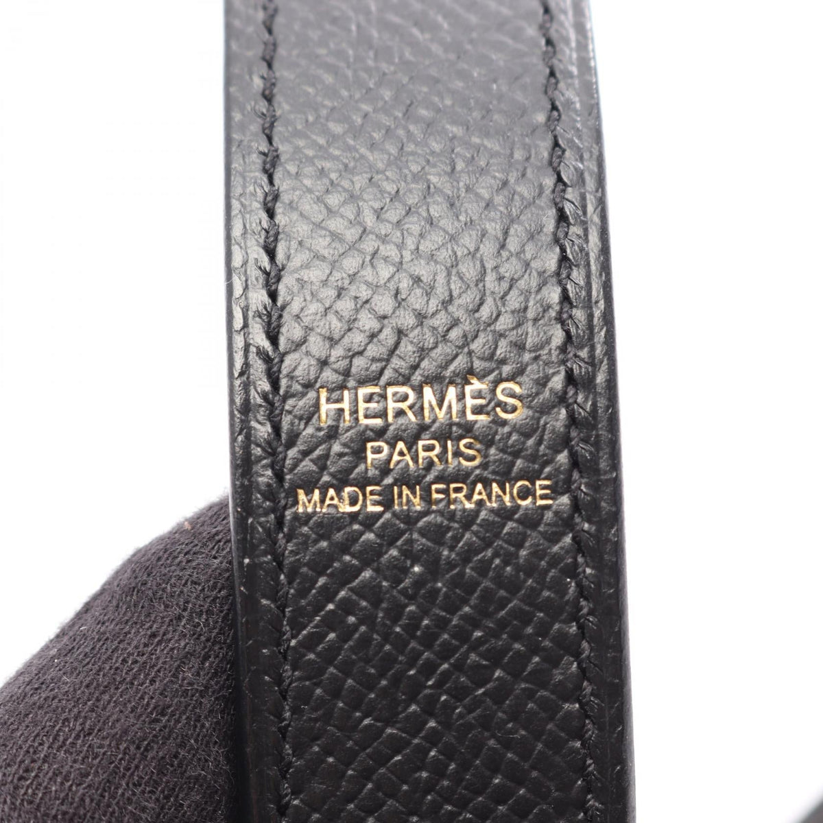 HERMES Bandouliere Tressage de Cuir Lime Vert Verte Shoulder strap Black/Green/Yellow Epsom Other Epsom 2104102525060