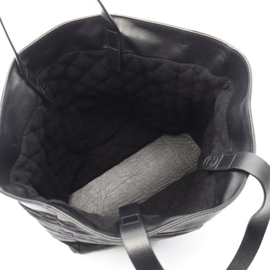 CHANEL Black COCO Mark reversible Nylon leather pile 2101219807645