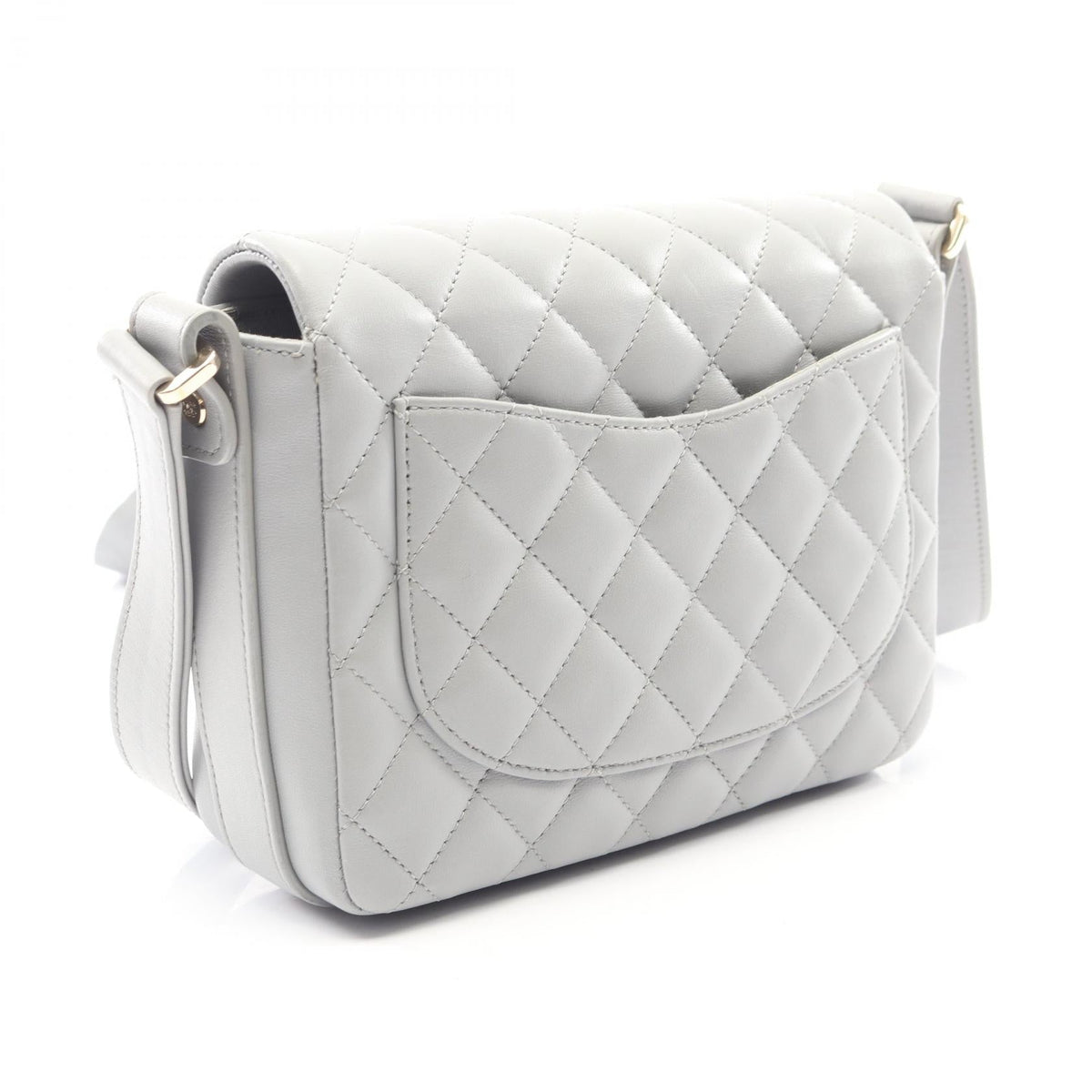 CHANEL Gray Matelasse Frill Lambskin (sheep leather) 2101219825571