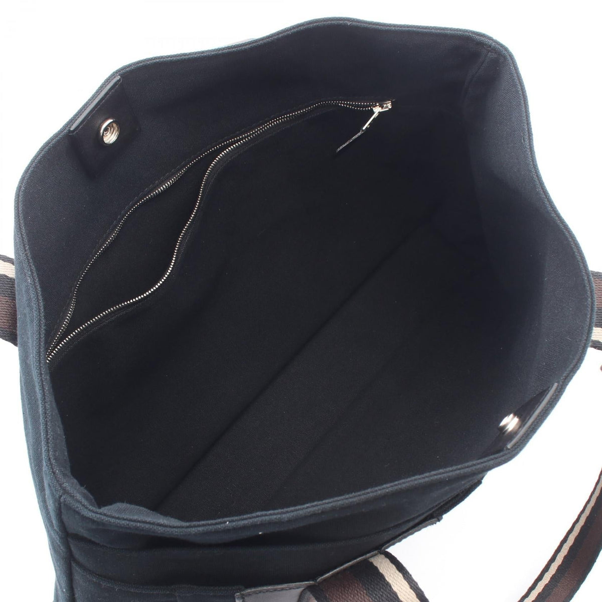 HERMES Trocha Horizontal Zonal MM Tote Bag Black/Brown canvas leather 2101220156145
