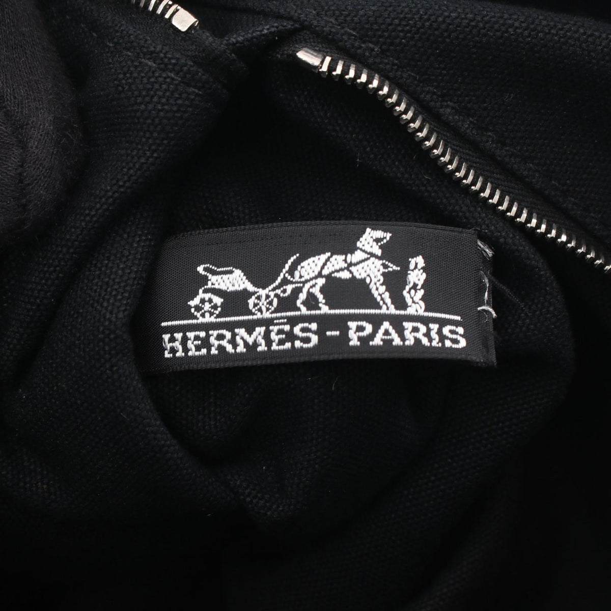 HERMES Trocha Horizontal Zonal MM Tote Bag Black/Brown canvas leather 2101220156145