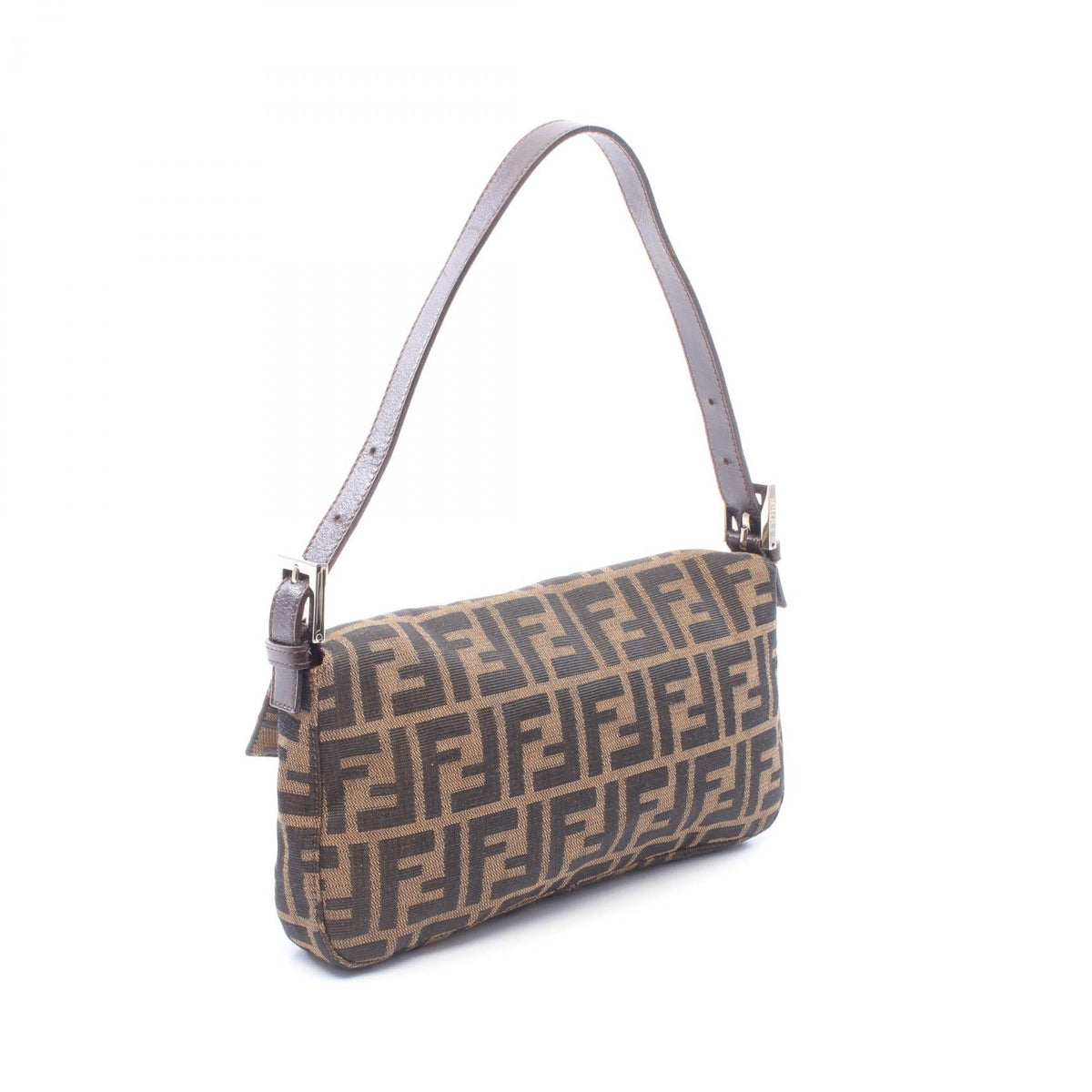 FENDI Mamma bucket Zucca Handbag Brown/Black canvas leather 2101219911052