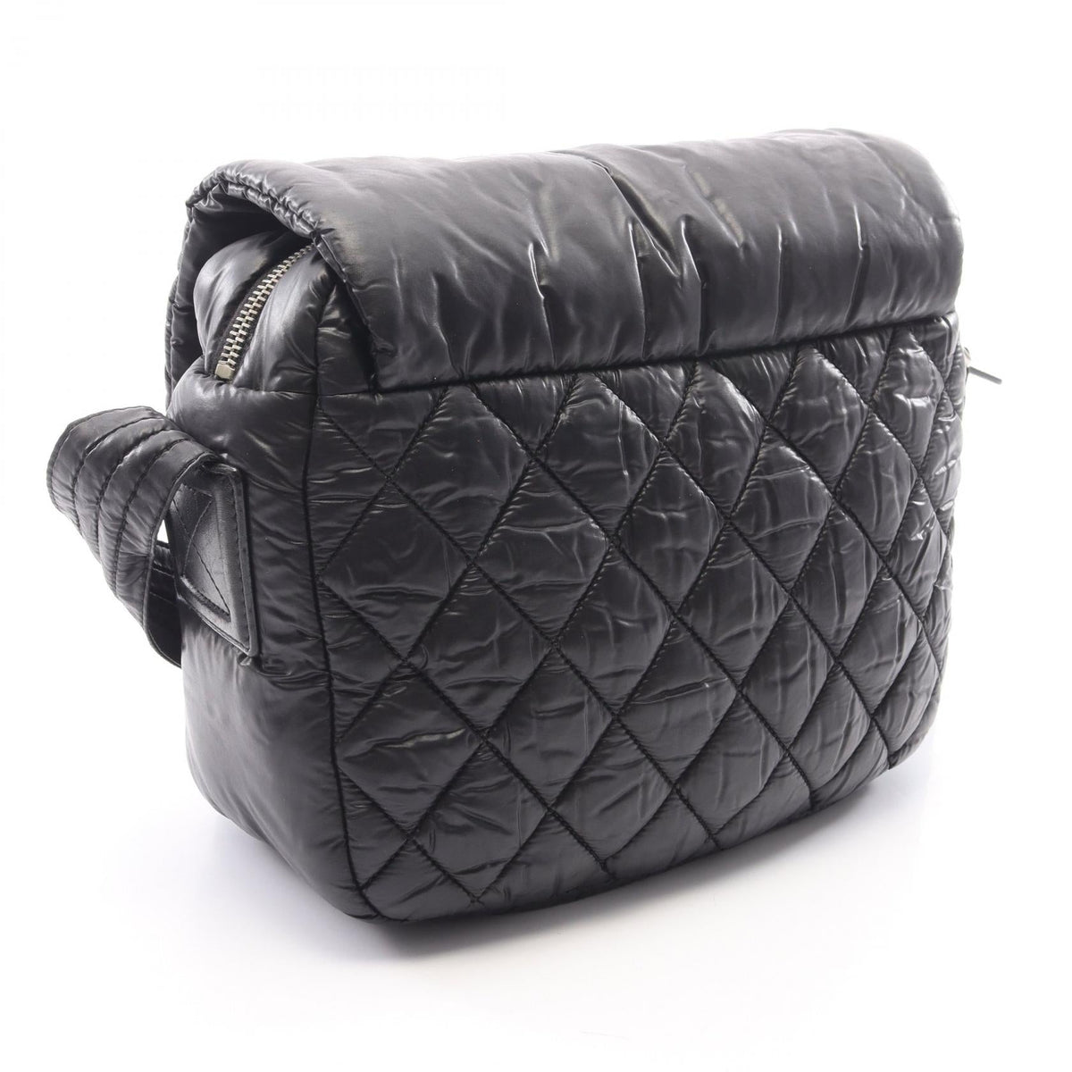 CHANEL Black Cococoon Small Messenger Nylon leather A48616 2118300094839