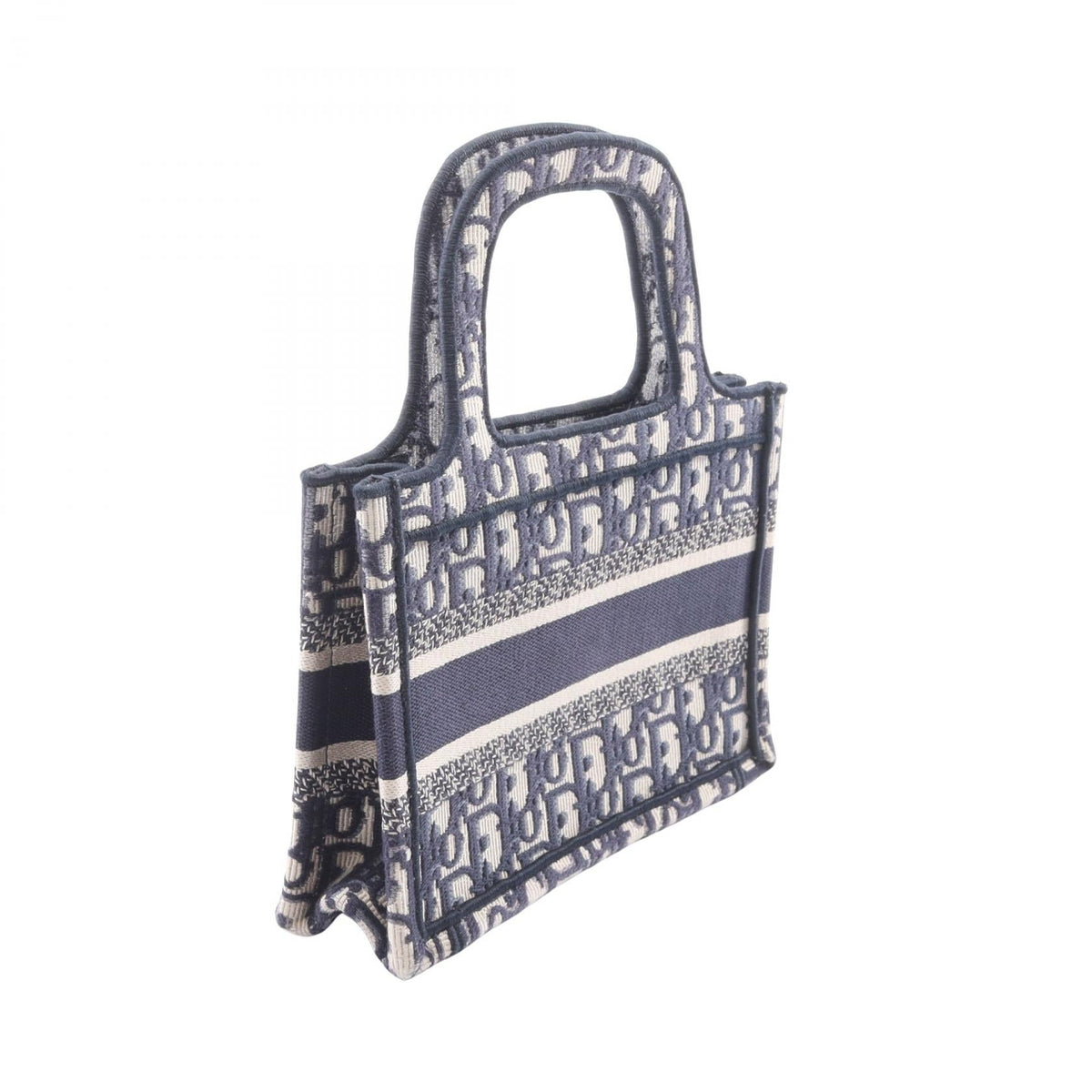 Dior BOOK TOTE Mini Embroidery Tote Bag Navy/Beige canvas S5475ZRIW 2101220138646