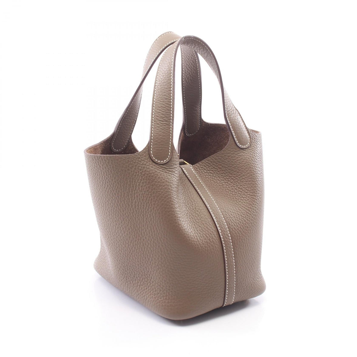 HERMES Picotin Lock PM Etoupe Grey Handbag Gray Taurillon Clemence Other Taurillon Clemence 2107601181249