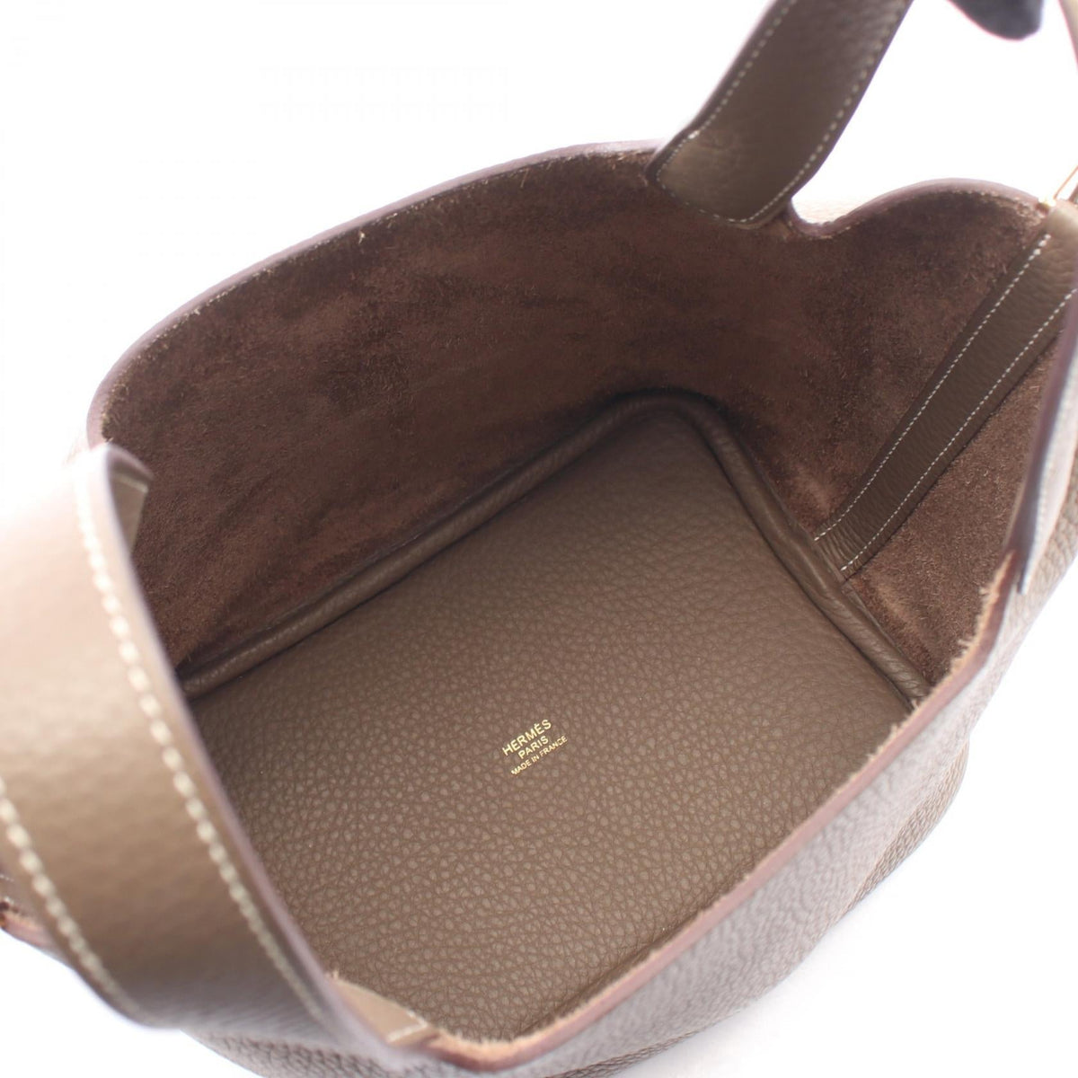 HERMES Picotin Lock PM Etoupe Grey Handbag Gray Taurillon Clemence Other Taurillon Clemence 2107601181249