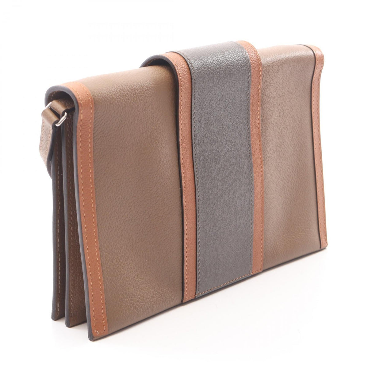 HERMES H Passant Beige de weimar Etain Shoulder Bag Beige/Gray/Brown Evercolor leather Other Evercolor leather 2101220156916