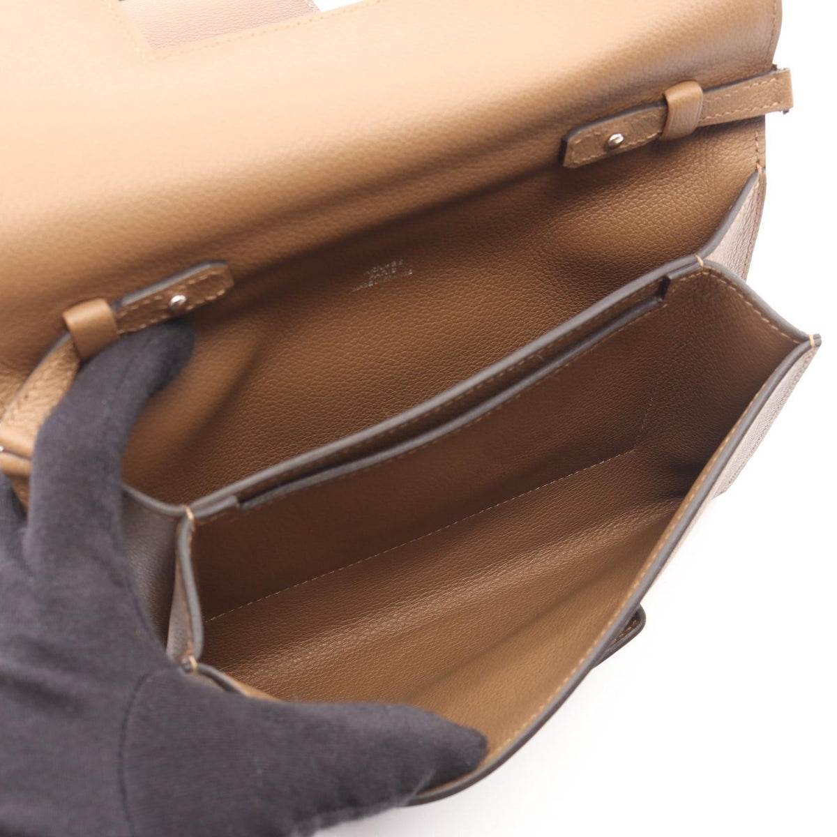 HERMES H Passant Beige de weimar Etain Shoulder Bag Beige/Gray/Brown Evercolor leather Other Evercolor leather 2101220156916