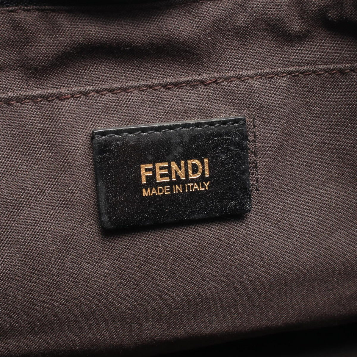 FENDI Zucchino Tote Bag Black canvas leather 8BH214 2101220140823