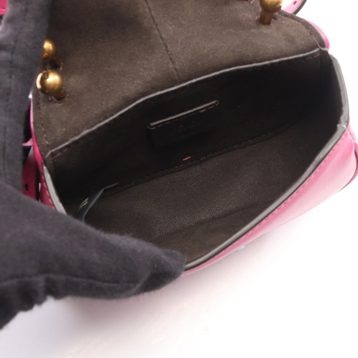 FENDI Come on Nano Shoulder Bag Pink leather 7AS219 2118300094884