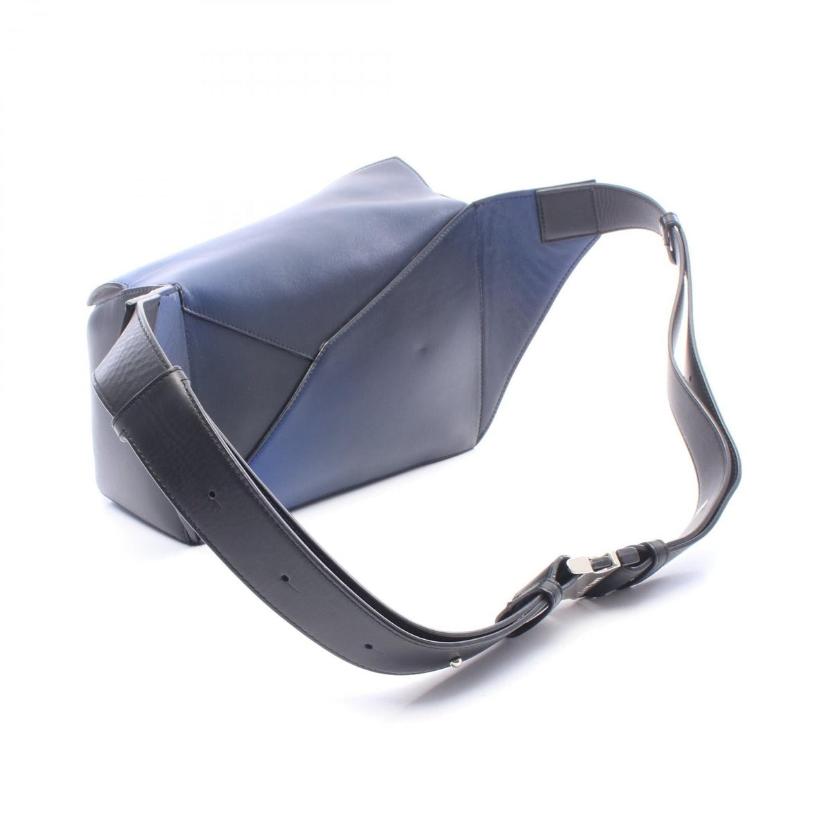 LOEWE Puzzle Bum Bag Small Waist bag Body bag Blue/Black leather B510SEBX02 2101220205508