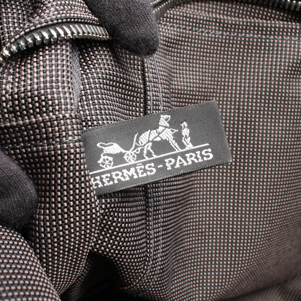 HERMES HerlineMM Tote Bag Gray canvas 2101220206451
