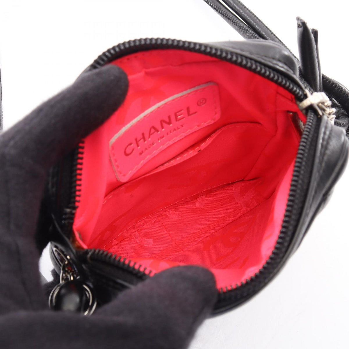 CHANEL Black Cambon Line Small leather A25177 2101220203740