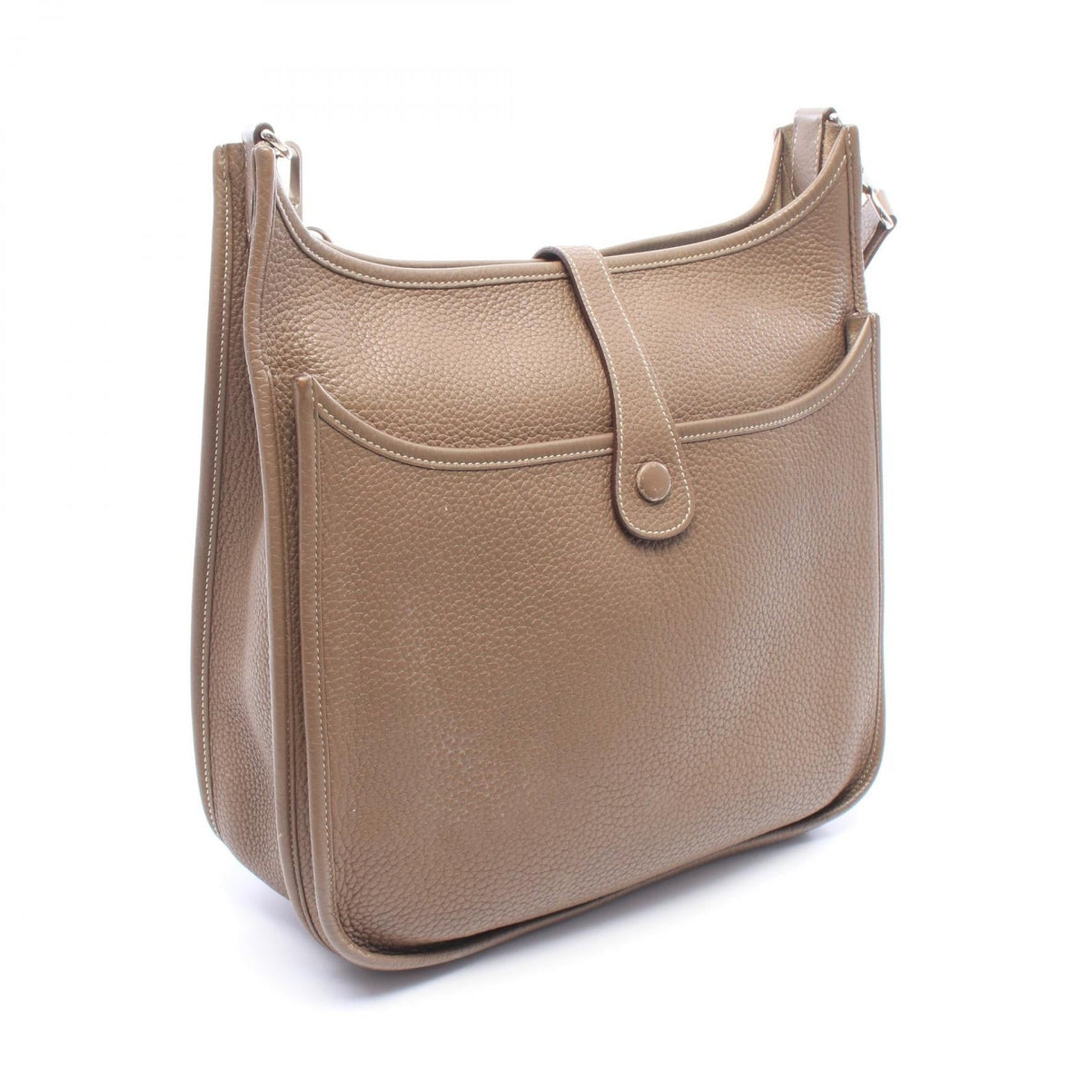 HERMES Evelyne 3 Trois GM Etoupe Grey Shoulder Bag Gray Taurillon Clemence Other Taurillon Clemence 2104102540919