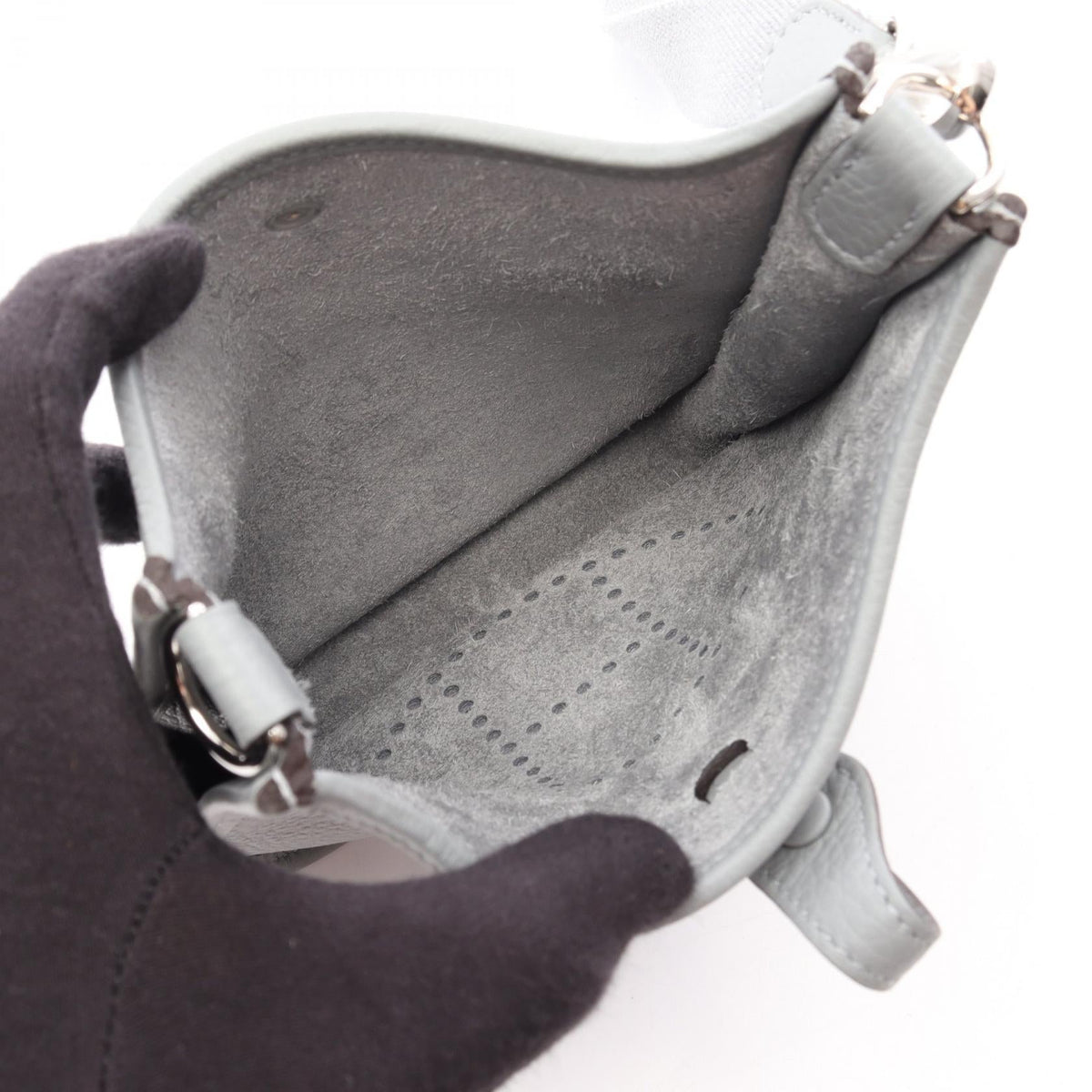 HERMES Evelyne Amazon TPM Gripantan Shoulder Bag Gray Taurillon Clemence Other Taurillon Clemence 2104102540155