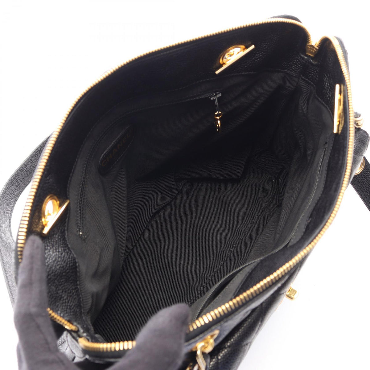 CHANEL Black Matelasse Grained Calfskin leather 2101220203344