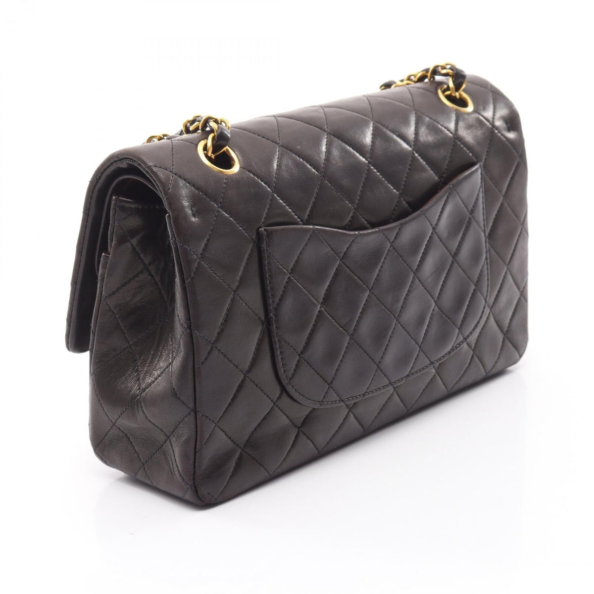 CHANEL Black Matelasse W flap Lambskin (sheep leather) 2118300094372