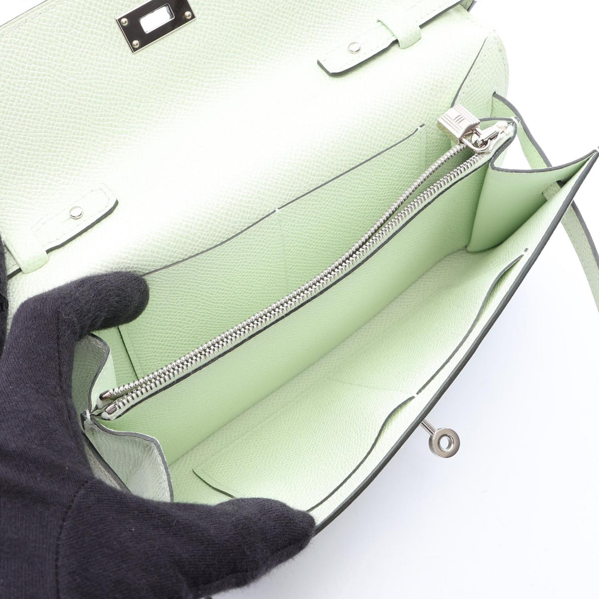 HERMES Kelly to go Shoulder BagVert Fizz Vert Fizz Green Epsom leather Epsom 2107601178348