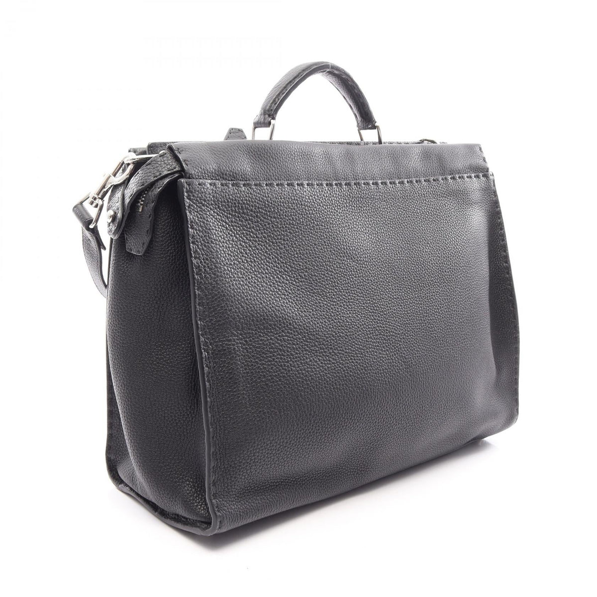 FENDI Peekaboo Selleria Business bag Black leather 7VA388 2101220139285