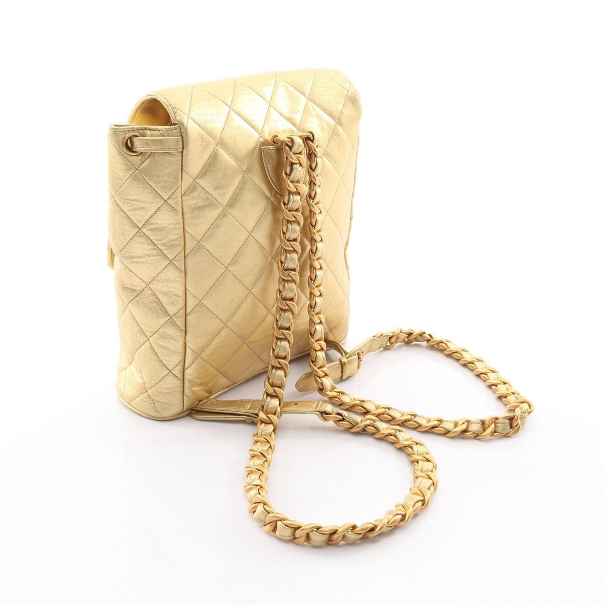 CHANEL Gold Matelasse leather 2101219519555