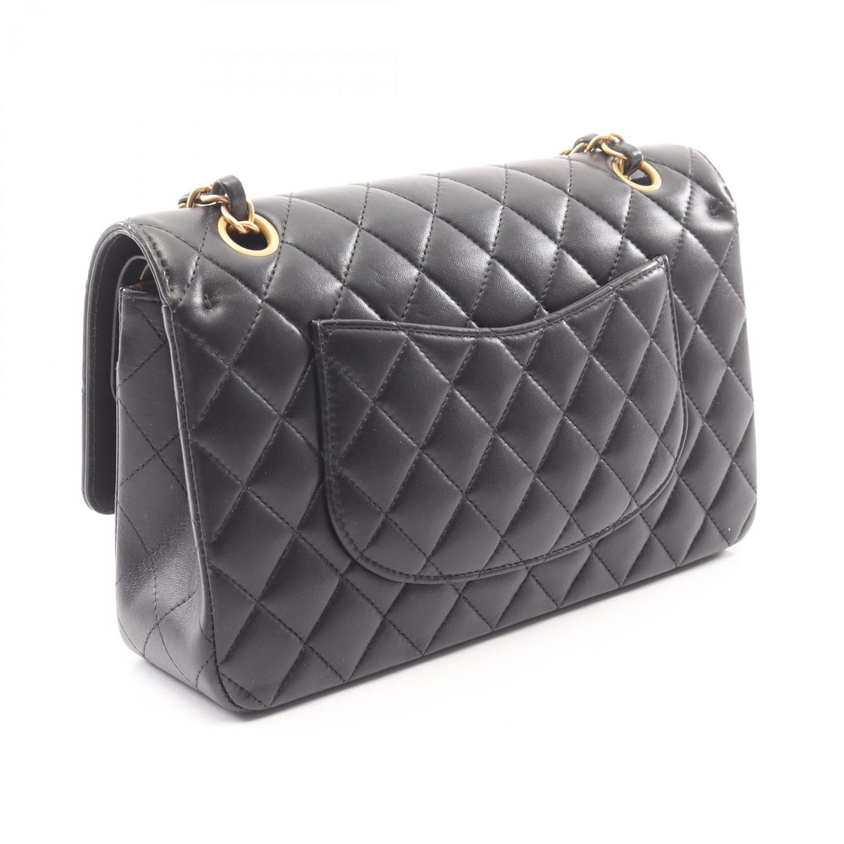 CHANEL Black Matelasse Double Flap Icon Charm Lambskin (sheep leather) A01112 2101219841090