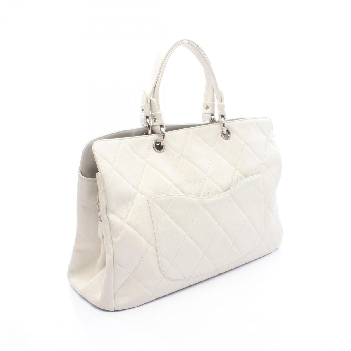 CHANEL White Matelasse Big COCO Mark Grained Calfskin leather 2101220204648