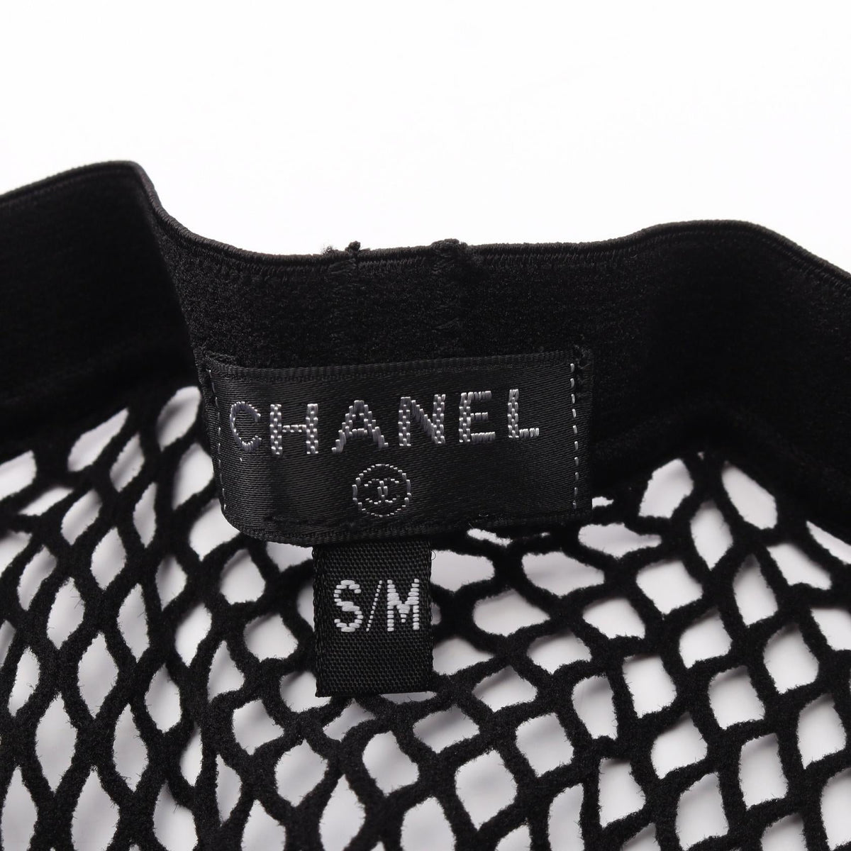 CHANEL Black COCO Mark Fishnet Tights Nylon 2104102538299