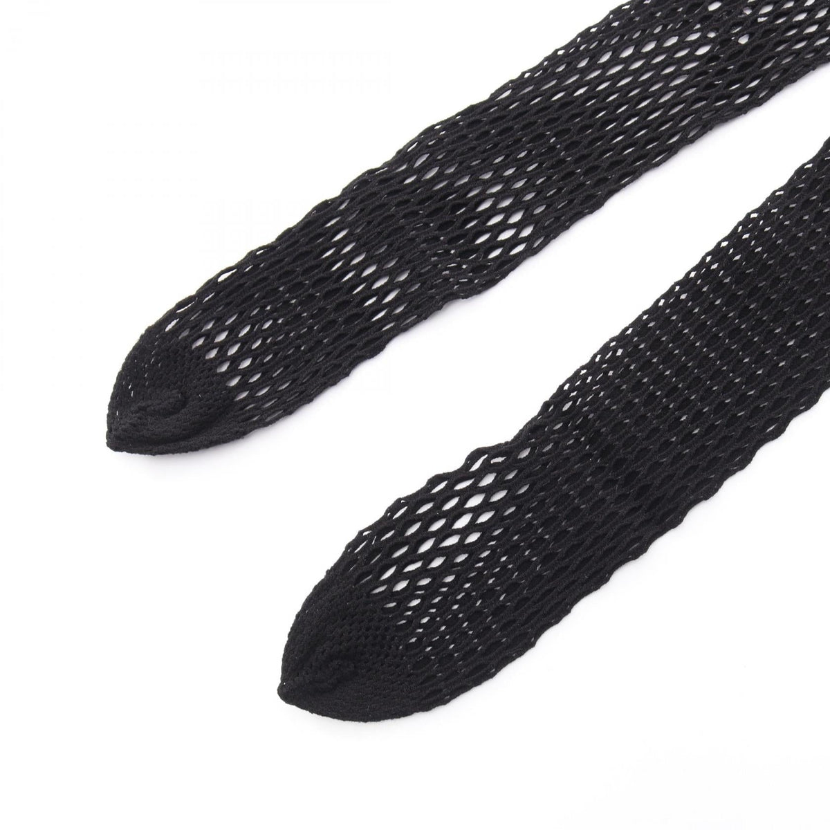 CHANEL Black COCO Mark Fishnet Tights Nylon 2104102538275