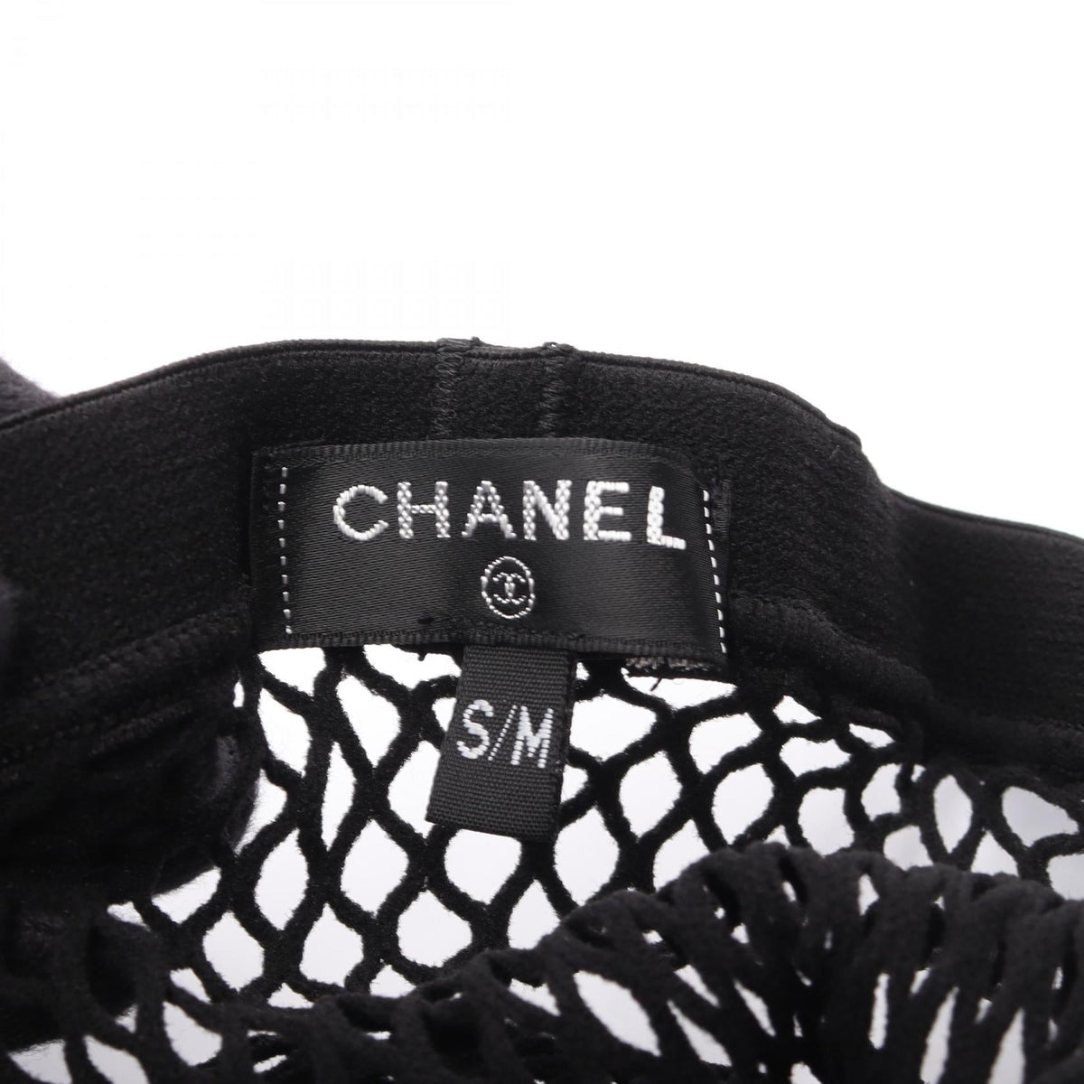 CHANEL Black COCO Mark Fishnet Tights Nylon 2104102538275