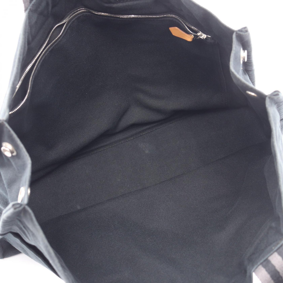 HERMES Fourre-toutMM Tote Bag Black/Gray canvas 2101220156213