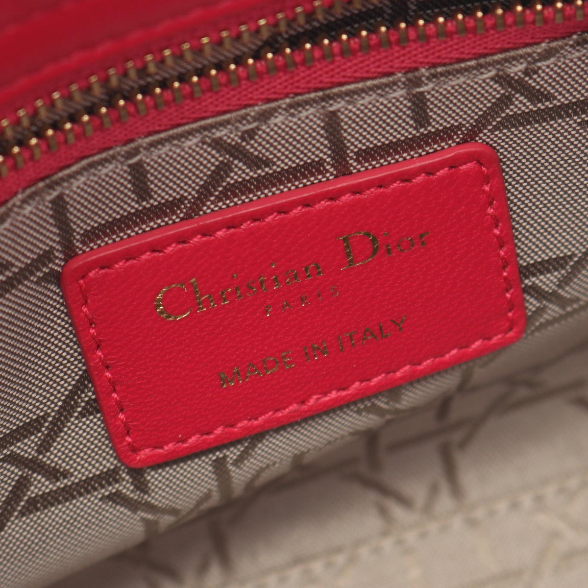 Dior Lady Christian Dior Mini Cannage 2WAY Handbag Pink leather 2101219843766