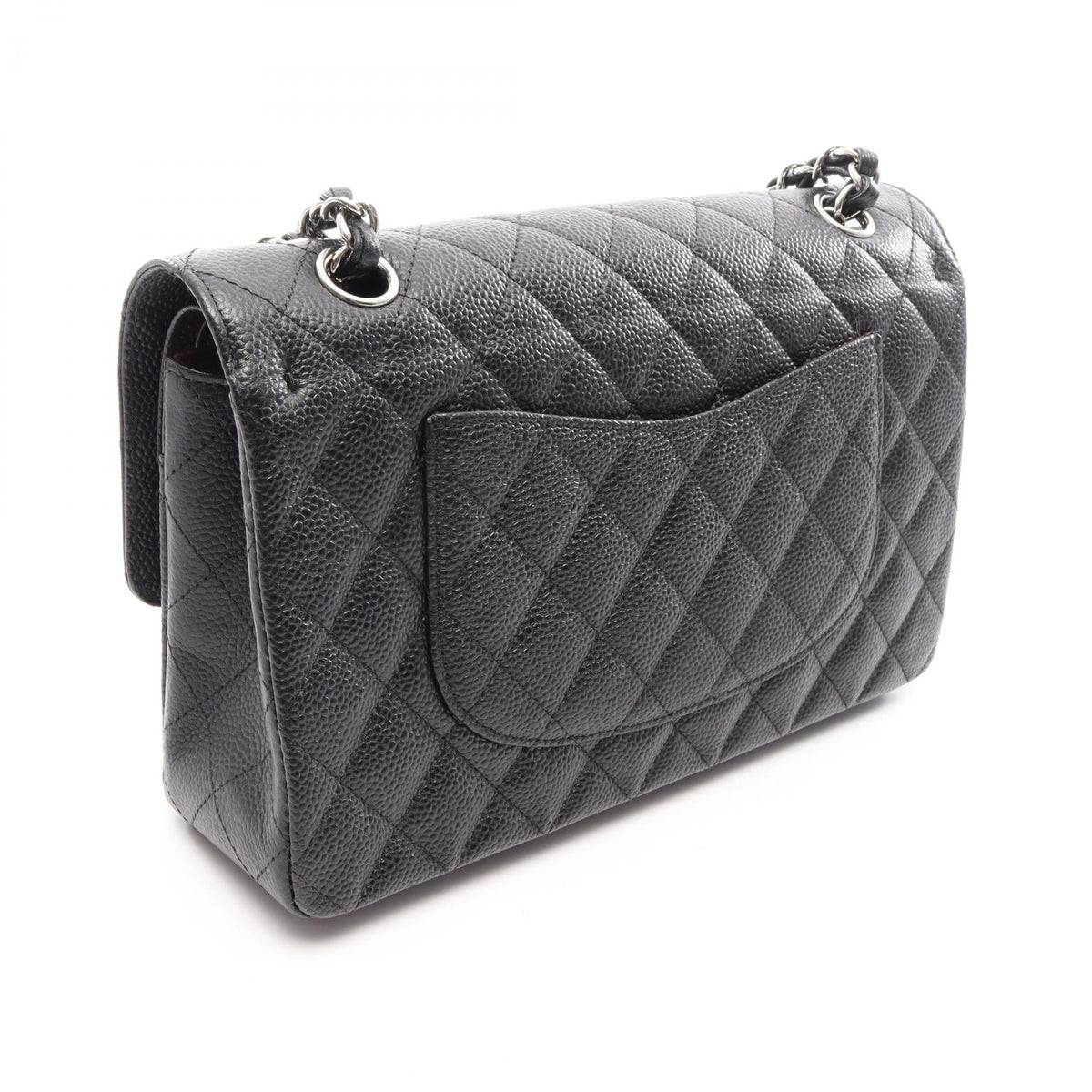 CHANEL Black Matelasse W flap Grained Calfskin leather 2101219964973