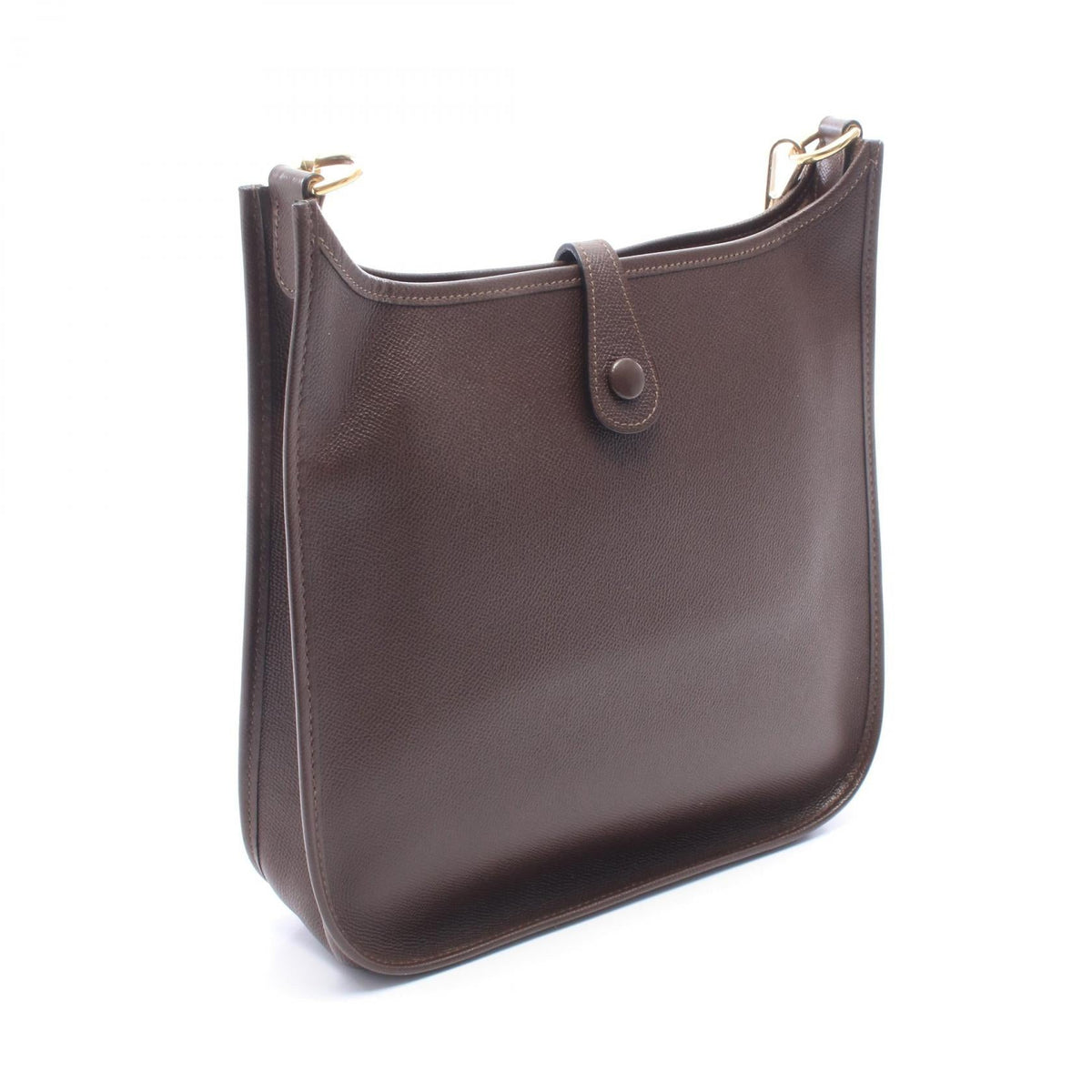 HERMES Evelyne 1 PM Chocolat Shoulder Bag Brown Epsom Other�Epsom 2101220101435