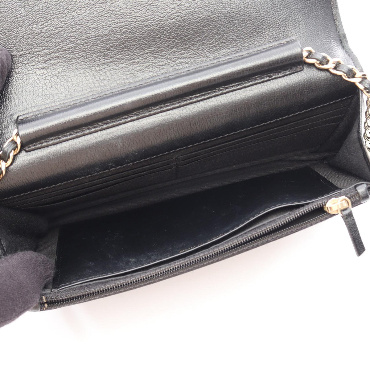CHANEL Black Matelasse Studs leather 2101220097349
