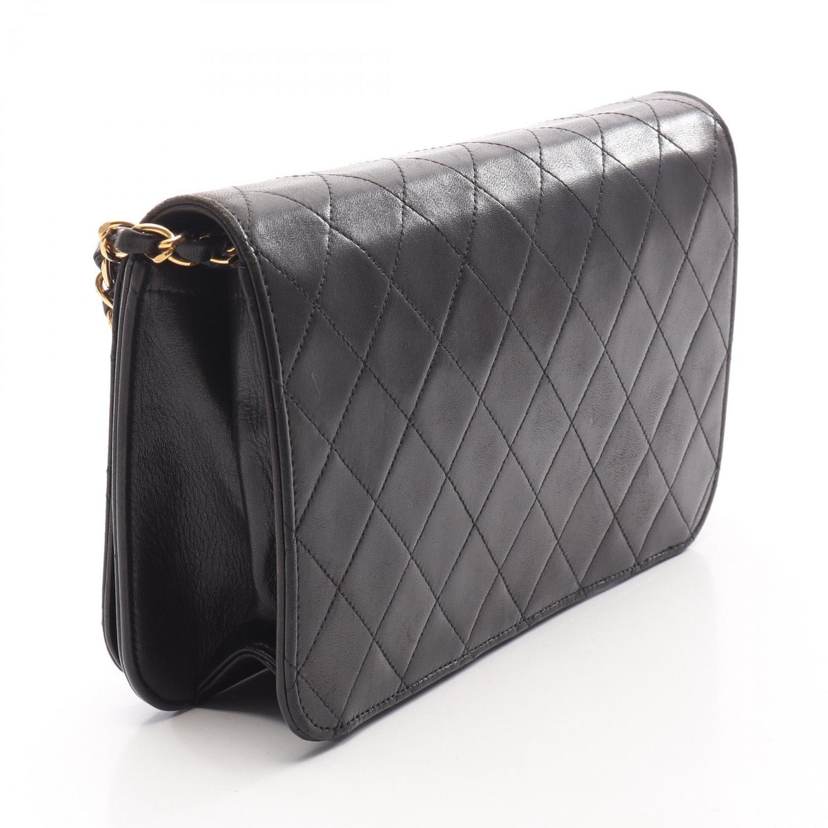 CHANEL Black Matelasse full flap Lambskin (sheep leather) A03568 2101220216467
