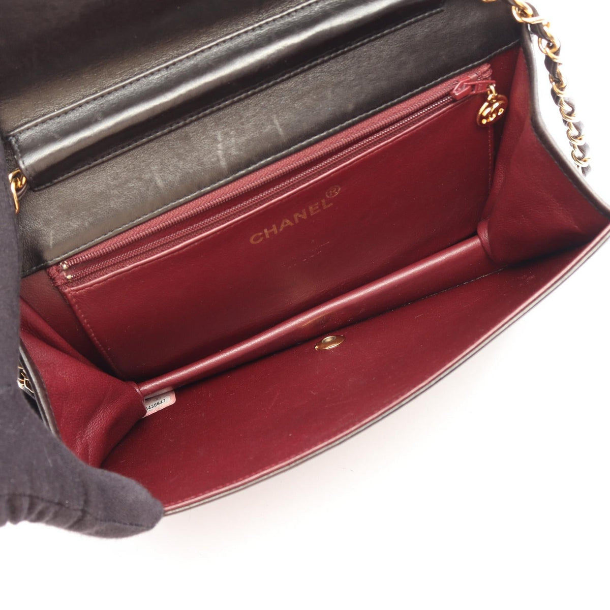 CHANEL Black Matelasse full flap Lambskin (sheep leather) A03568 2101220216467