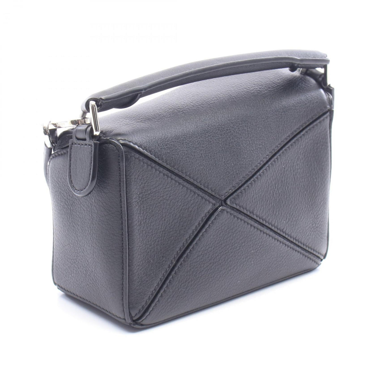 LOEWE Hammock Drawstring Bag Mini 2WAY Handbag Black leather 2101220216191