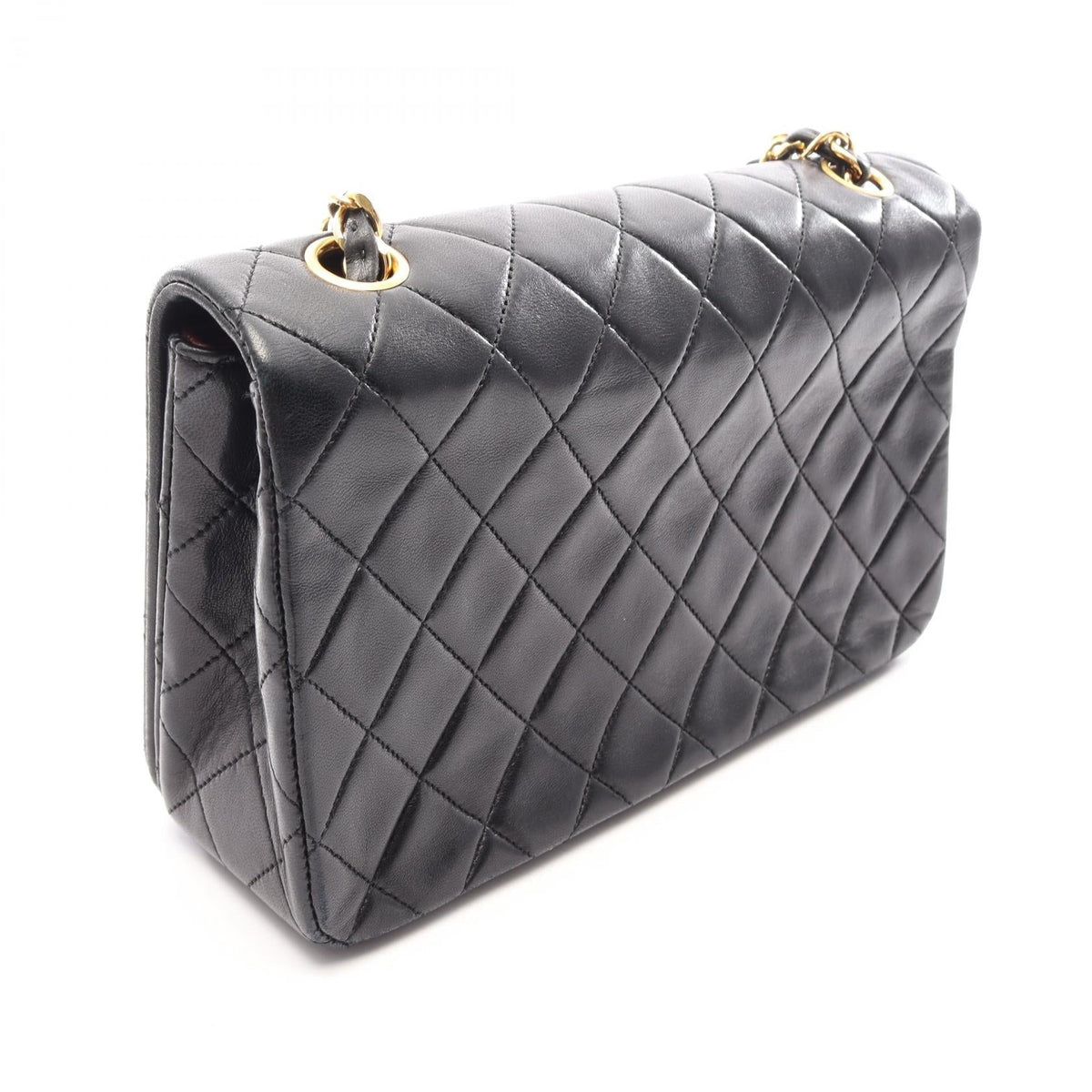 CHANEL Black Matelasse full flap Lambskin (sheep leather) 2101220211776