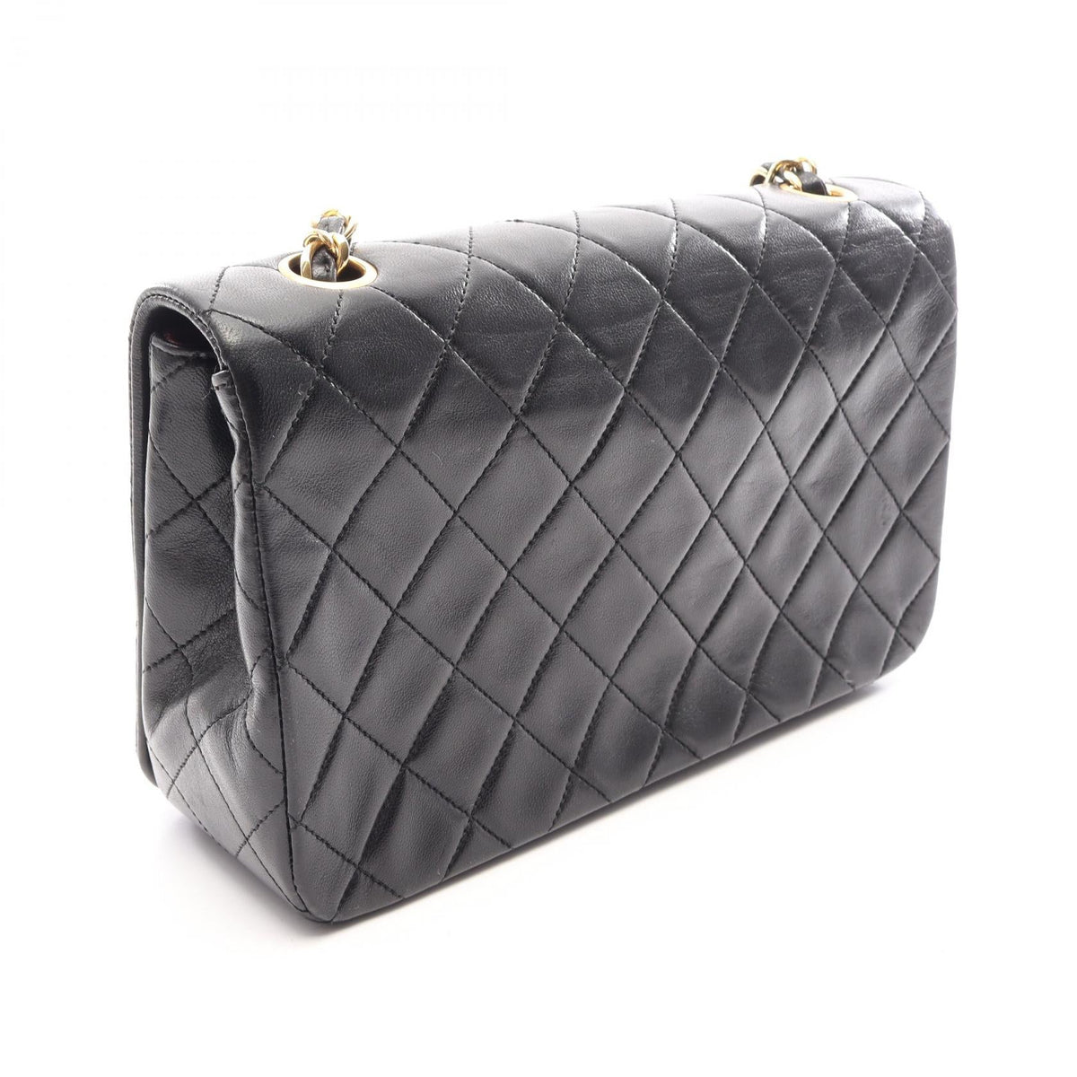 CHANEL Black Matelasse full flap Lambskin (sheep leather) 2101220211523