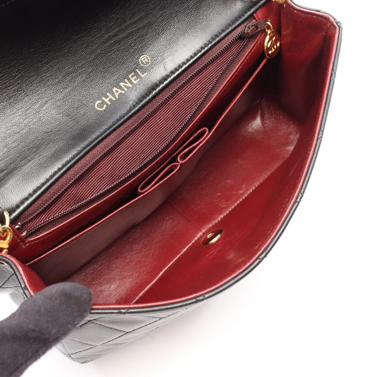 CHANEL Black Matelasse full flap Lambskin (sheep leather) 2101220211523