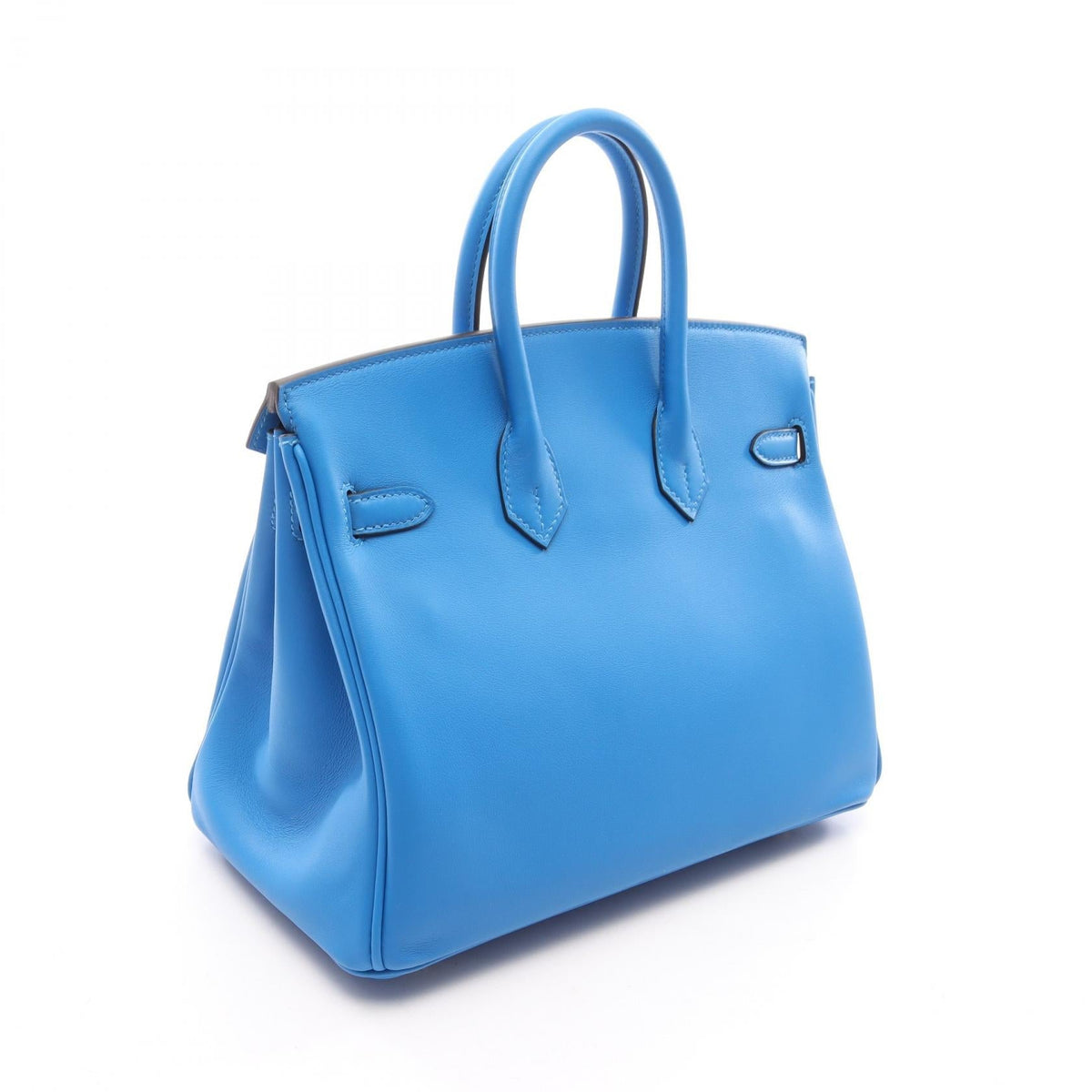 HERMES Birkin 25 New Blue Hydra Handbag Blue Vaux Swift leather Other Vaux Swift leather 2104102543392
