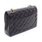 CHANEL Black Matelasse Paris limited W flap Lambskin (sheep leather) 2101220203603