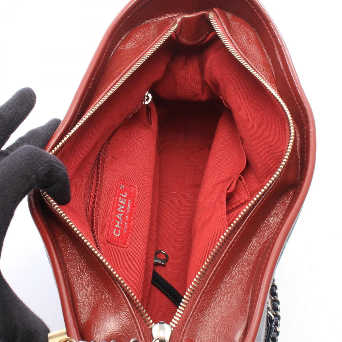 CHANEL Blue/Black/Bordeaux Gabrielle de Chanel Large Hobo Bag with Combination Hardware Suede leather 2104102543040