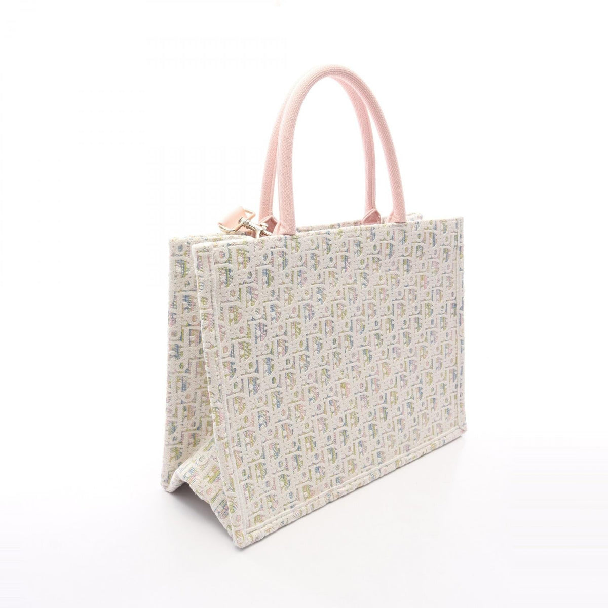 Dior BOOK TOTE Medium Oblique 2-Way Bag Tote Bag White/Pink/Multicolor canvas 2104102541824