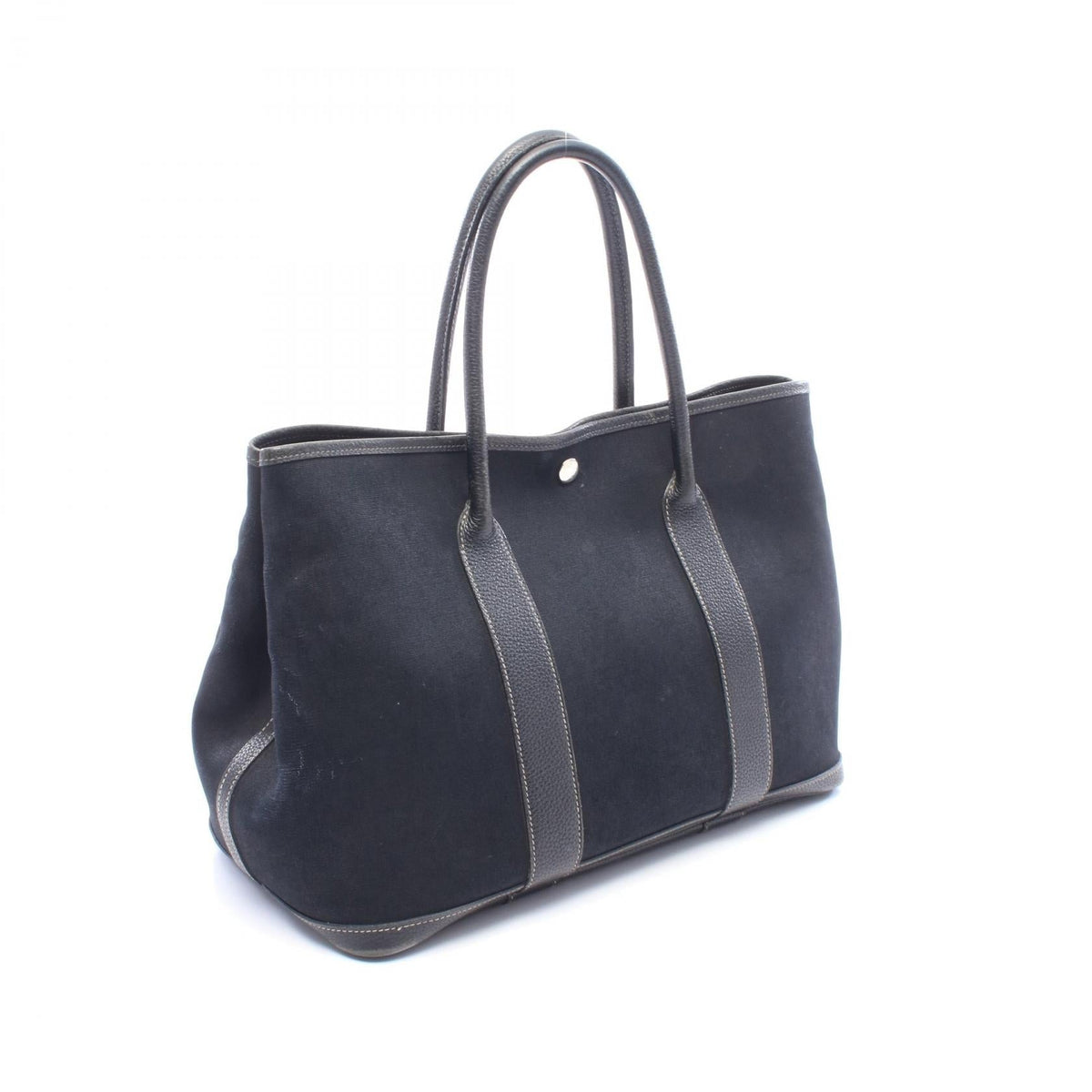 HERMES Garden party PM Tote Bag Black Toile officier leather Toile officier 2101220184483