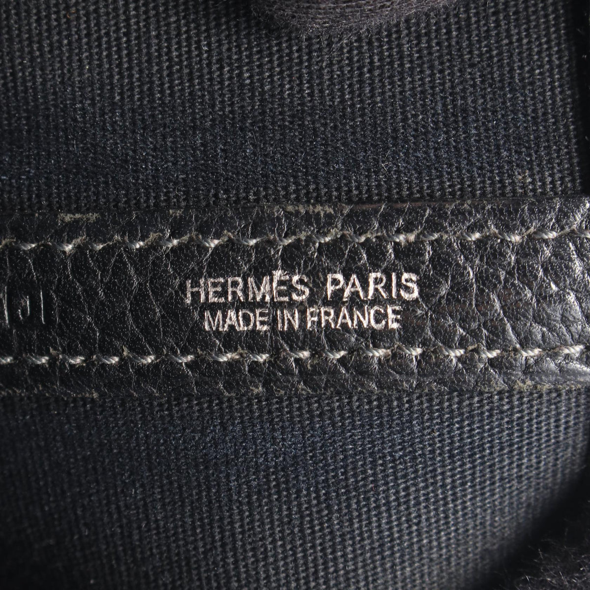 HERMES Garden party PM Tote Bag Black Toile officier leather Toile officier 2101220184483