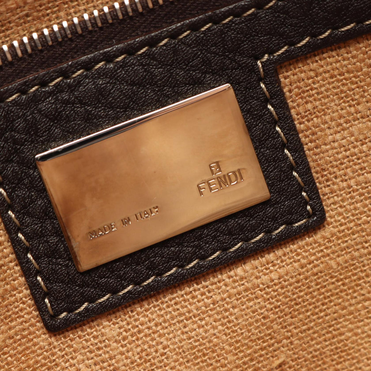 FENDI Selleria Zucca Shoulder Bag Brown canvas leather 8BT109 2101220211721